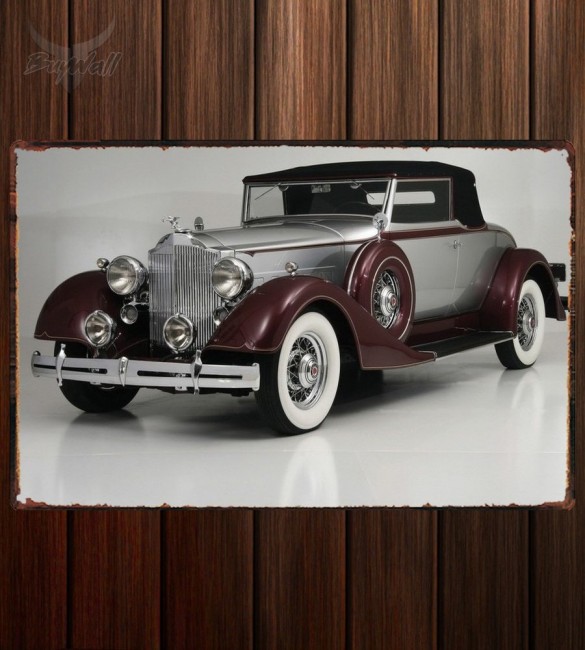 Металлическая табличка "Ретро Автомобиль №100" Металлическая табличка "Ретро Автомобиль №100"